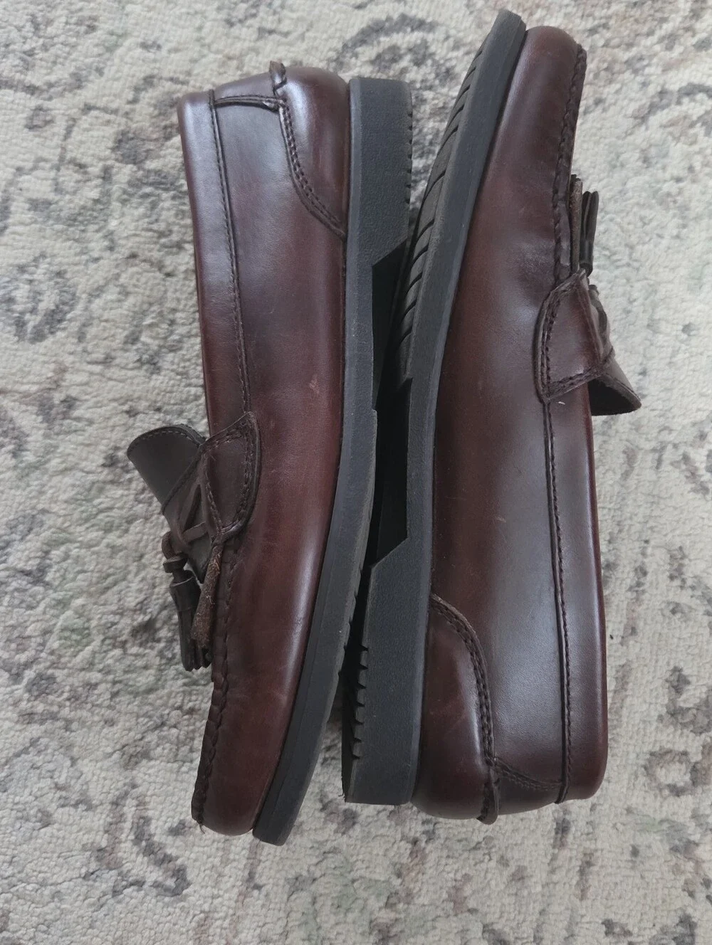 Freeman DDF Men’s Brown Leather Tasseled Loafers Casual/Dress Shoes Size 9.5 M
